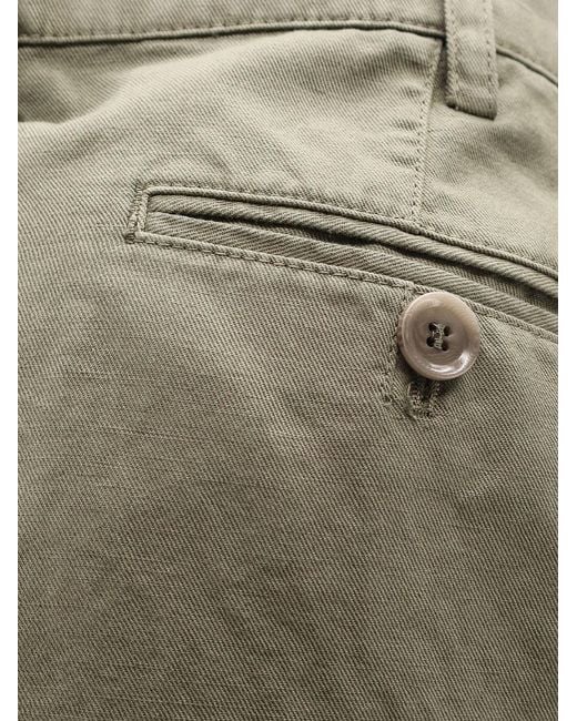 Aspesi Green Shorts Cotone Lino