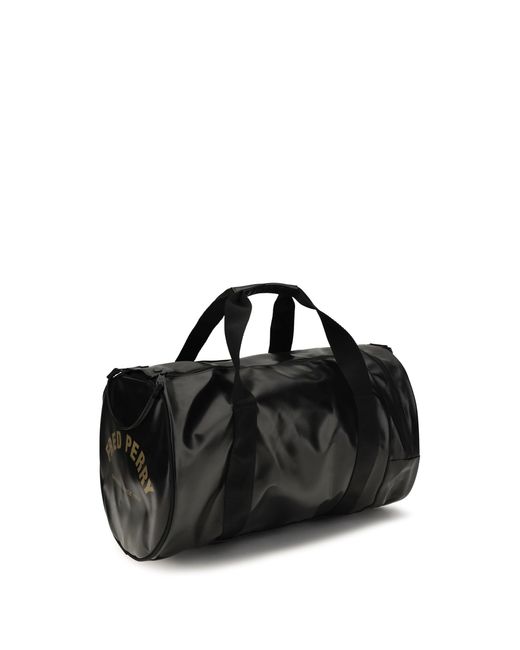 Fred Perry Black Barrel Duffle Bag for men