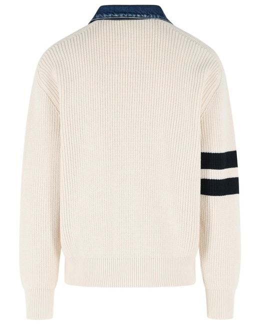 DSquared² Blue Light Cotton Blend Sweater for men