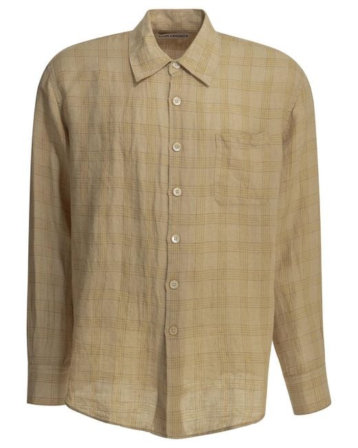Our Legacy Natural Above Casual Linen Shirt