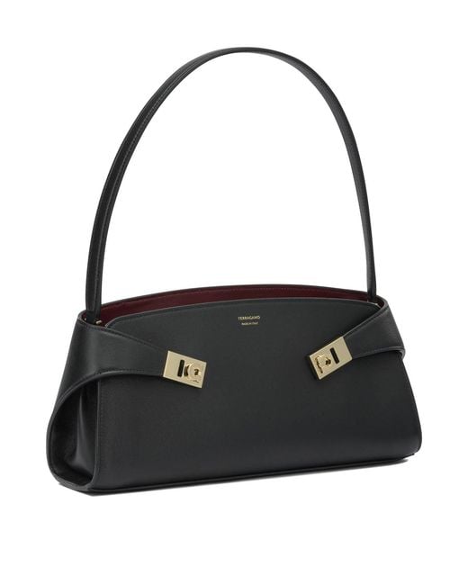 Ferragamo Black "Hug East-West" Medium Shoulder Bag