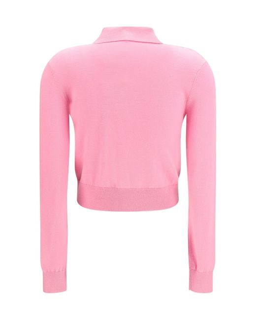Self-Portrait Pink Floral Embroidered Knit Cardigan