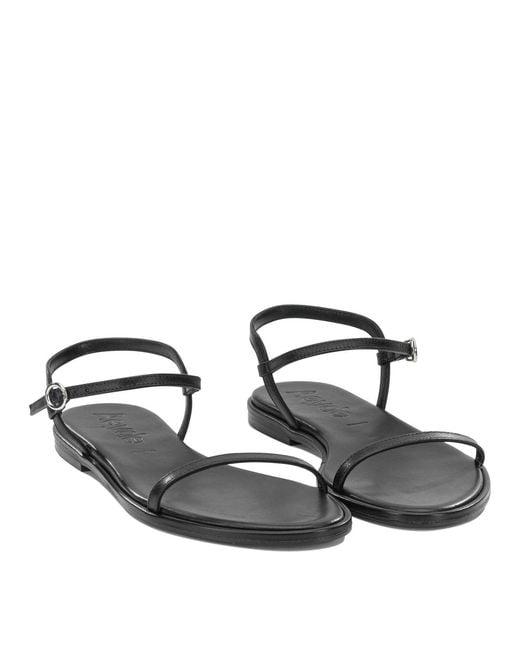 Aeyde White "Nettie" Flat Sandals