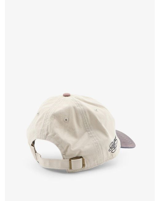 Represent White Cotton Hat With Embroidered Logo for men