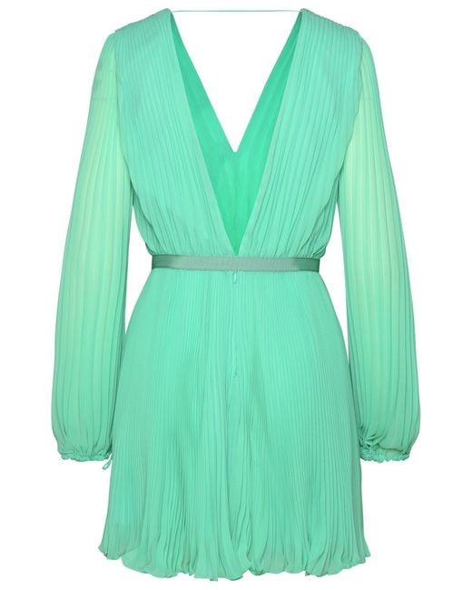 Max Mara Green Visita' Polyester Dress