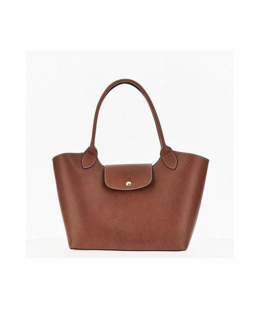 Longchamp Brown L'Épure Grained Leather Bag
