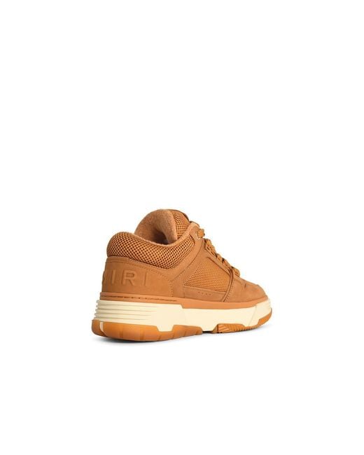 Amiri Brown 'Wheat' Leather Blend Sneakers for men