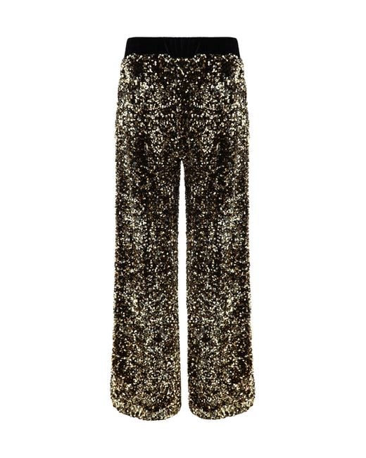 Ella Black Pants Velvet With Sequins