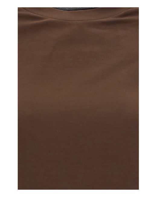 Brunello Cucinelli Brown Cotton T-Shirt