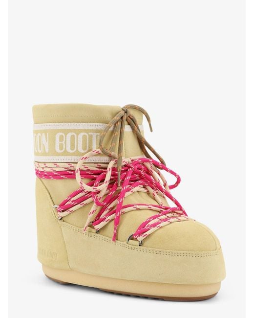 Moon Boot Pink Icon Low Suede Boots