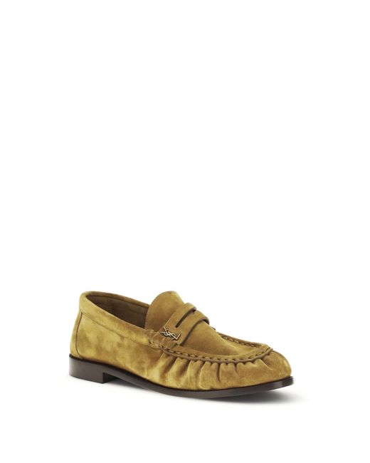 Saint Laurent Metallic Suede Le Loafer Loafers
