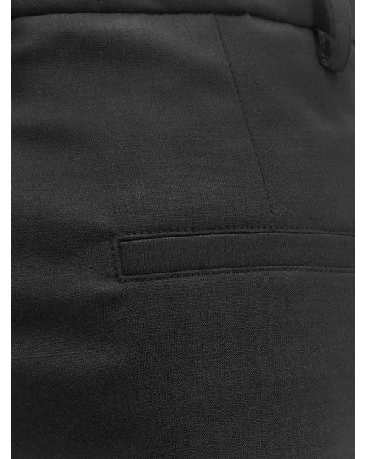 Hevò Black Torreveneri Wool Blend Trousers