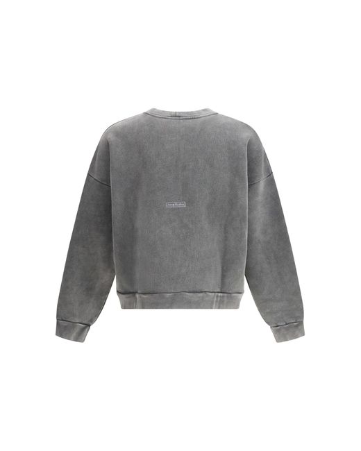Acne Gray Patch And Logo Sweatshirt for men