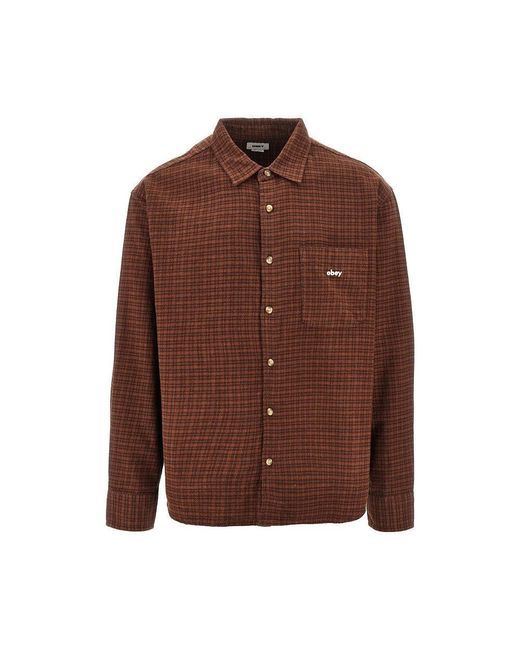Men's Brown Check Flannel Shirt
