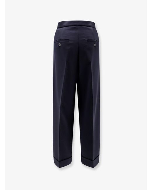 Max Mara Blue Rtw Lana Vergine Elastan