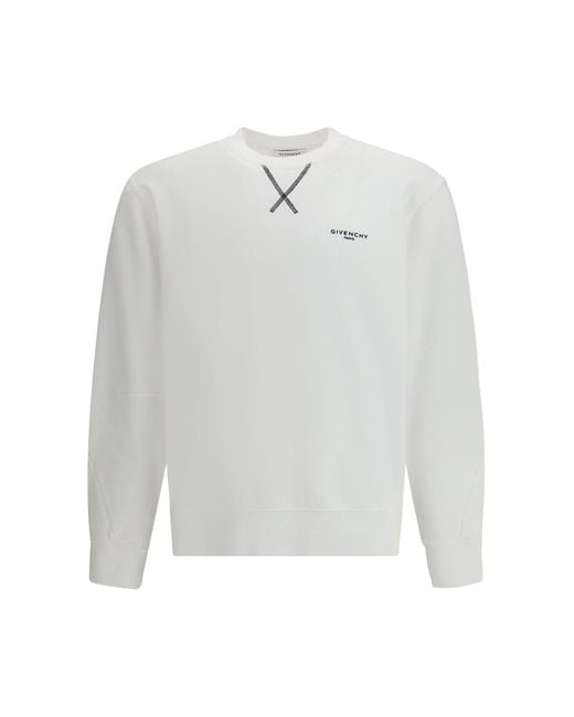Givenchy White Couture Seam Sweatshirt With Logo for men