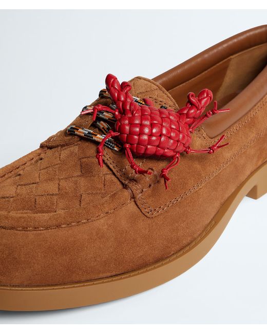 Bottega Veneta Brown Pier Boat Shoes for men
