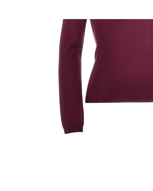Jil Sander Purple Wool Sweater