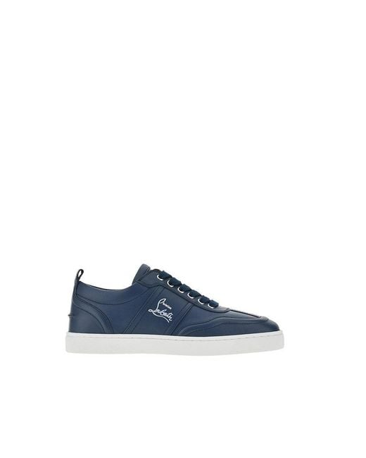Christian Louboutin Blue Retero Leather Sneakers for men