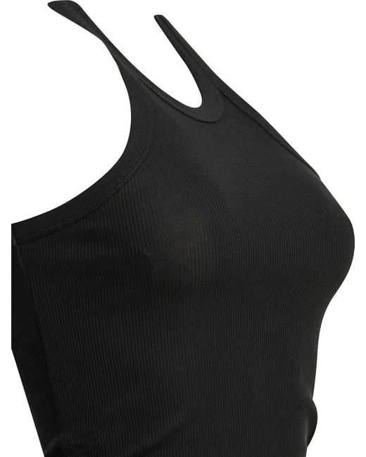 Max Mara Black Cotton And Silk Tank Top