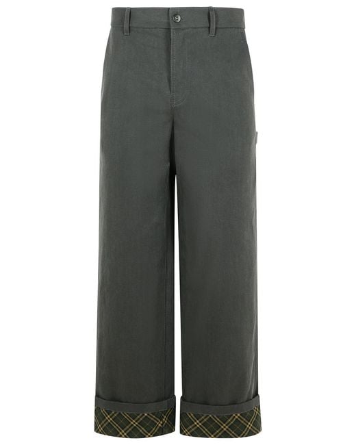Burberry Gray Cotton Jeans for men