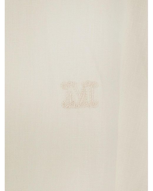 Max Mara White Mxmfalasco "Vissuto" Linen Shirt