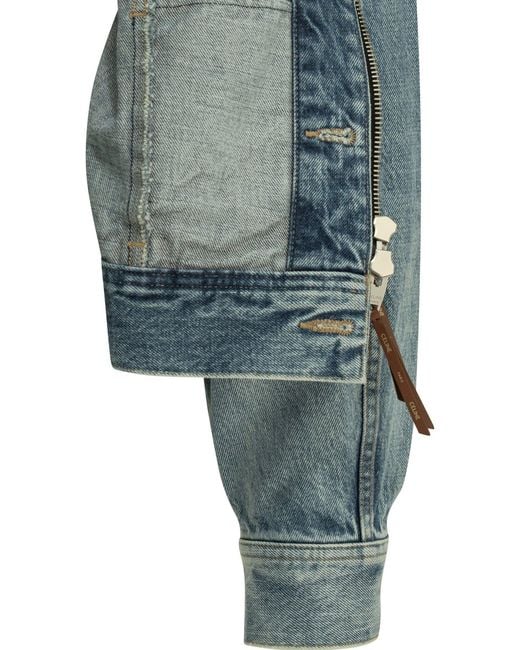 Céline Blue Zippered Denim Jacket