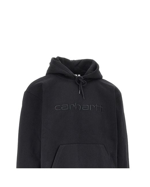 Carhartt Black Logo Embroidery Hoodie for men