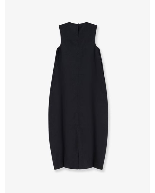 Rohe Blue Hourglass Linen And Silk Blend Long Dress