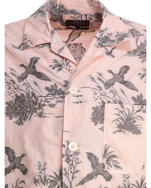 Beams Plus Beach Shirts Pink for men