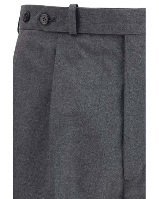 Prada Gray Wool Pants for men