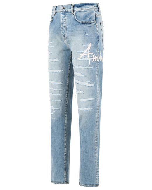 Amiri Blue 'Slim' Light Cotton Jeans for men