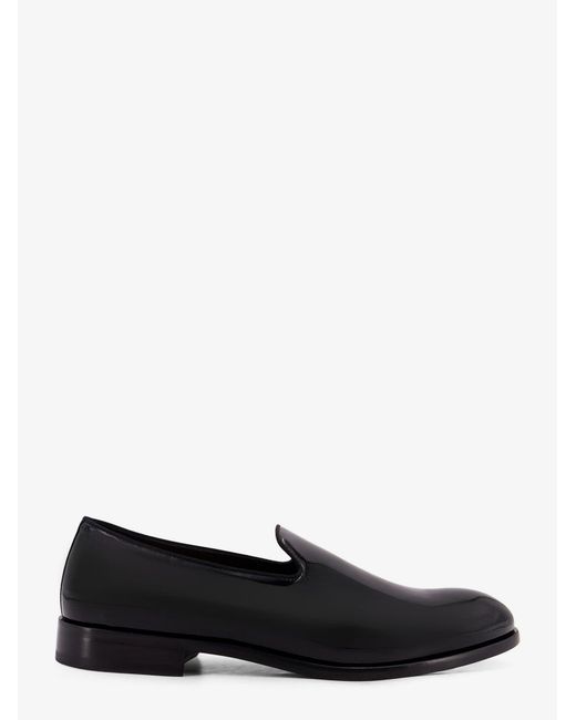 Doucal's Black Patent Leather Loafers for men