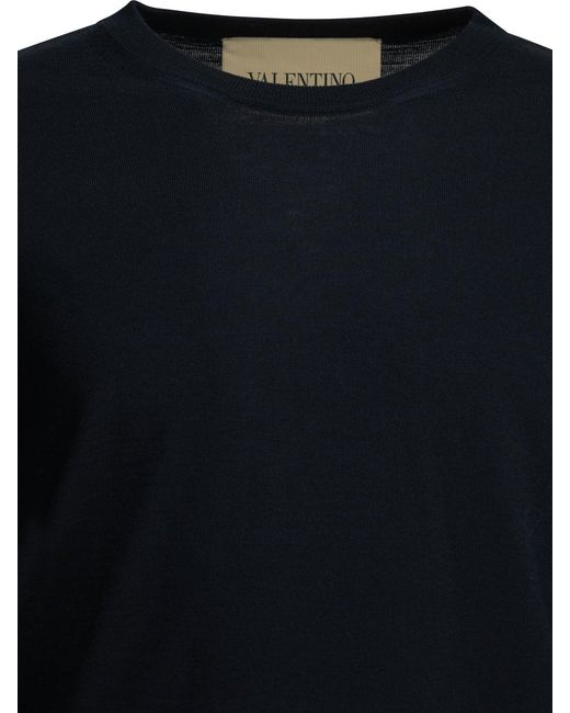 Valentino Blue "Vlogo Signature" Crewneck Sweater for men