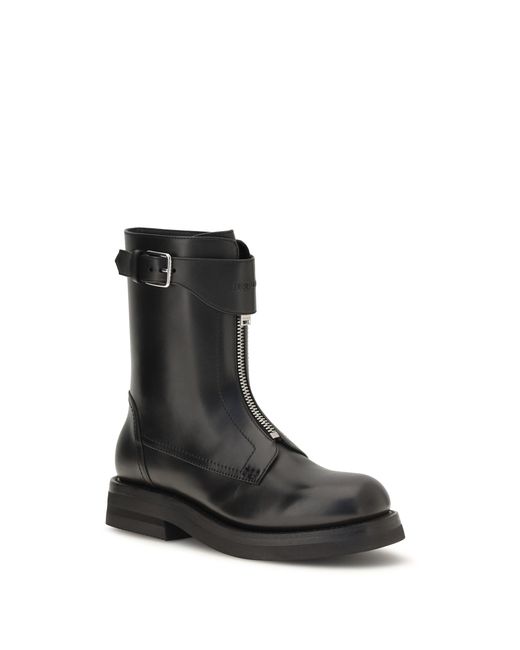 McQueen Black Leather Boots