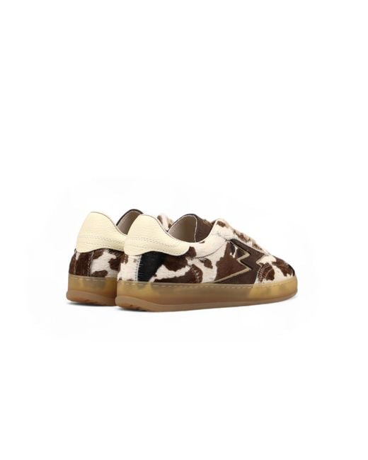 Moaconcept Brown Club Pony Skin Leather Sneakers
