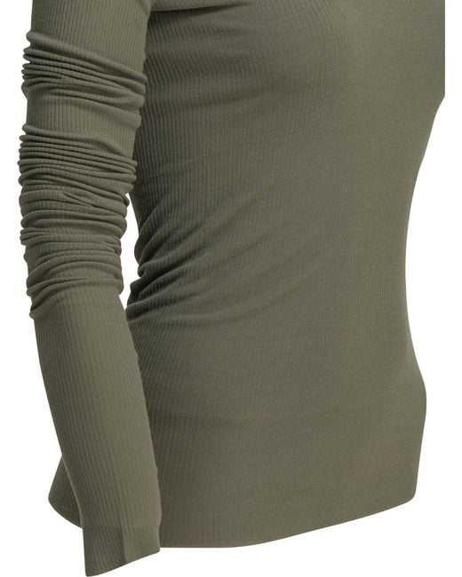 Rick Owens Green "Banana" One-Shoulder Tank Top