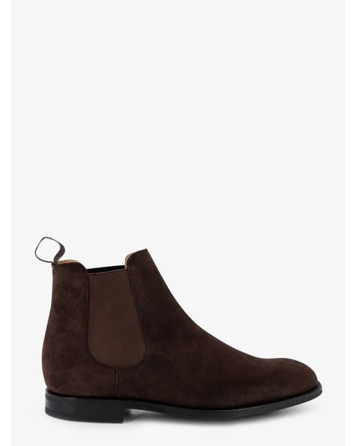 Church's Brown Vintage-Effect Suede Boots for men