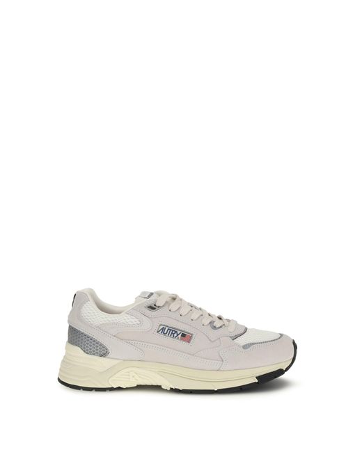 Autry White Sneakers Hyperway Suede/Mesh for men