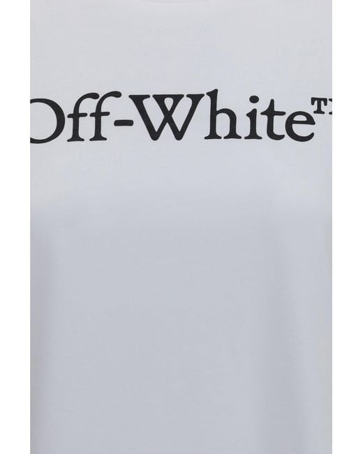 Off-White c/o Virgil Abloh Gray Big Logo Bookish T-Shirt