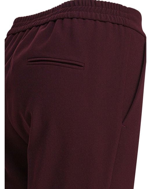 Semler Purple Pants With Elasticized Waist Trousers Bordeaux