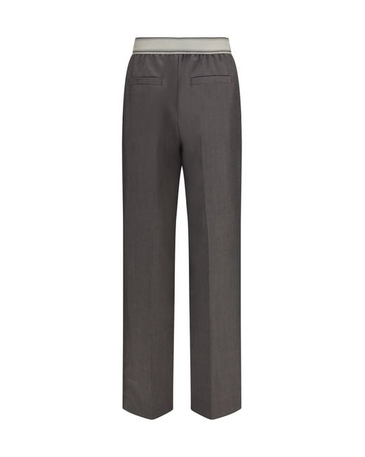 Versace Gray Wool And Mohair Pants