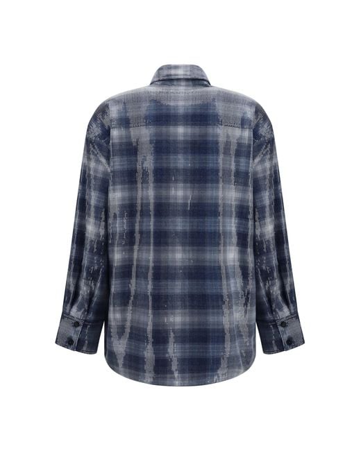 Pinko Blue Orchidea Sequin Shirt