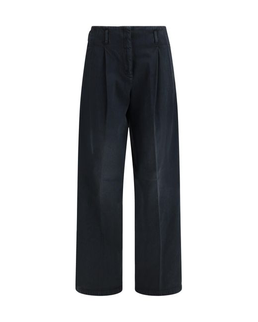 Golden Goose Deluxe Brand Blue Cotton Denim Trousers