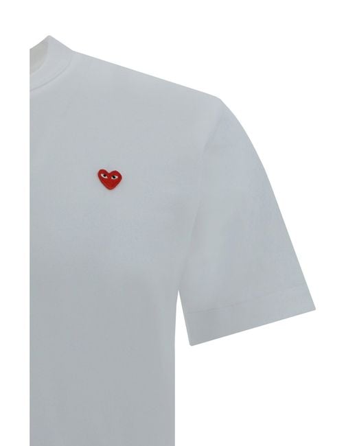 COMME DES GARÇONS PLAY Gray Cotton T-Shirt for men