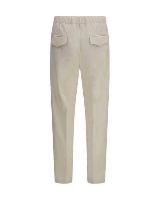 Lardini Gray Pants Cotton Drawstring for men