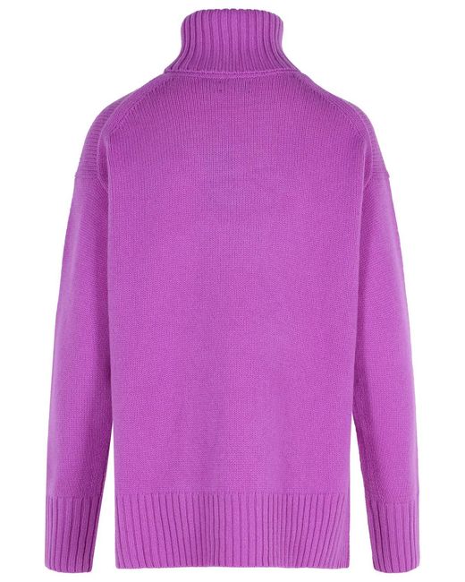 Polo Ralph Lauren Purple Wool Turtleneck Sweater