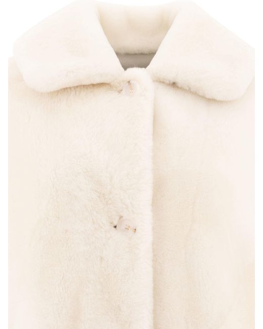 B&W Natural Reversibile Shearling Coat