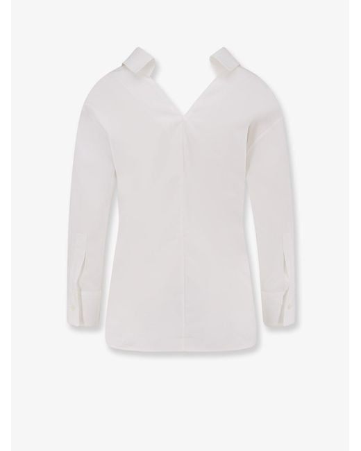 Givenchy White Open Cotton Shirt