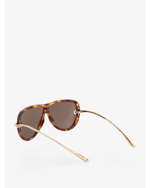 Bottega Veneta Multicolor Knot Aviator Acetate Sunglasses
